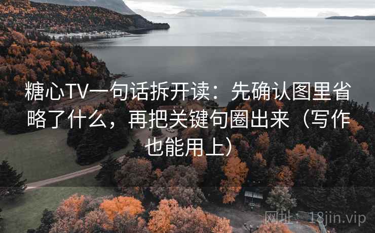 糖心TV一句话拆开读：先确认图里省略了什么，再把关键句圈出来（写作也能用上）